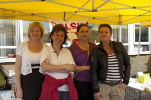 Na polskim stoisku: Sylwia Spek (od lewej), Wanda Dowson, Asia Wyrostek i Dorota Helwing/ Fot. Małgorzata Bugaj-Martynowska