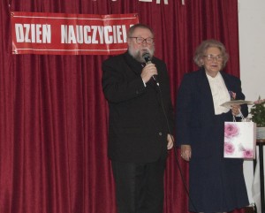 prof. Jerzy Bralczyk i Irena Grocholewska -prezes ZNPZ/ Fot. Małgorzata Bugaj-Martynowska