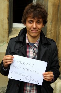 Andrzej Wolniewicz - student biologii na uniwersytecie w Oksfordzie