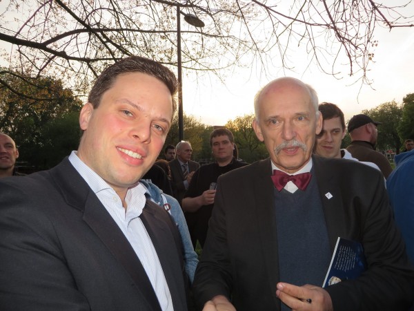 Przemek Skwirczyński i Janusz Korwin-Mikke / Fot. Archwium