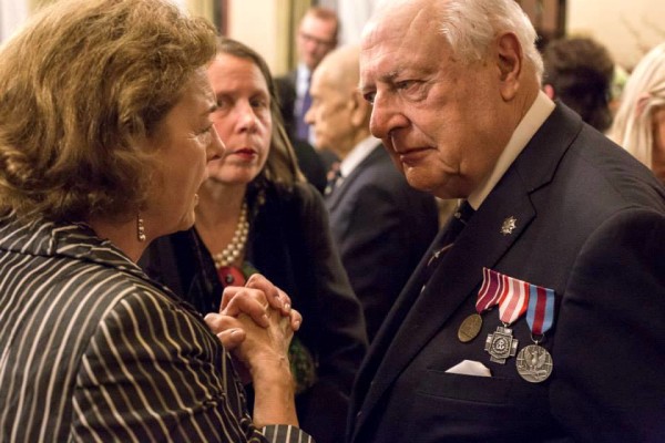 Irena Potworowska, Cornelia Borzęcka (w głębi) i Wojciech Fudakowski / Fot. Izabela Rembisz / Ambasada RP